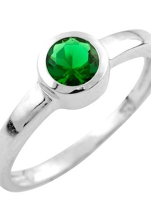 Серебряное кольцо proba с изумрудом nano, вес изделия 2,16 гр (0917696) 17.5 размер