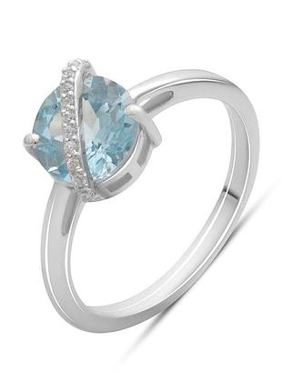 Серебряное кольцо proba с натуральным топазом 2.374ct, вес изделия 2,44 гр (2179634) 17.5 размер