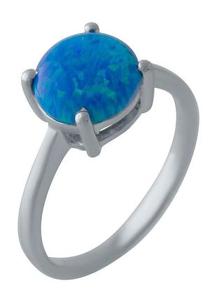 Срібне кільце proba з опалом 1.158ct, вага виробу 1,71 г (2028727) 17 розмір