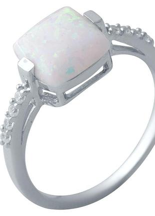 Срібне кільце proba з опалом 1.553ct, вага виробу 1,84 г (2018469) 17.5 розмір