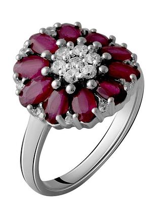 Серебряное кольцо proba с натуральным рубином 3.97ct, вес изделия 4,63 гр (2058236) 18 размер
