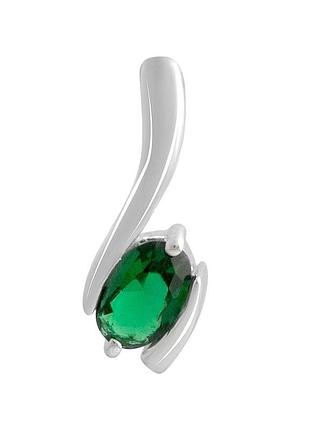 Серебряная подвеска proba с изумрудом nano 0.35ct (2140221)