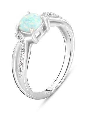 Срібне кільце proba з опалом 0.373ct, вага виробу 3,02 г (2097617) 18 розмір