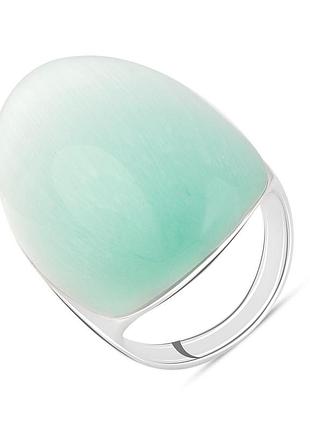 Серебряное кольцо proba с кошачьим глазом, вес изделия 19,83 гр (2046813) 17 размер