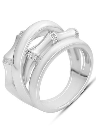 Серебряное кольцо proba с фианитами, вес изделия 8,65 гр (2192930) 17 размер