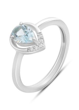 Серебряное кольцо proba с натуральным топазом 0.893ct, вес изделия 1,18 гр (2188421) 17.5 размер