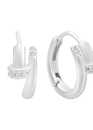 Серебряные серьги proba с фианитами (2142607)