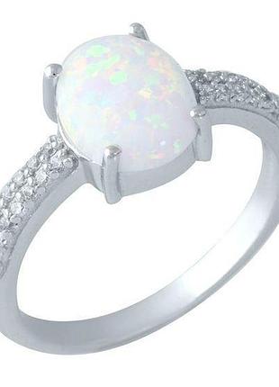 Серебряное кольцо proba с опалом 1.237ct, вес изделия 2,86 гр (1958759) 17.5 размер