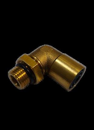 Фітінг кутовий латунь d12mm аварійне m22x1.5mm різьба зовнішня