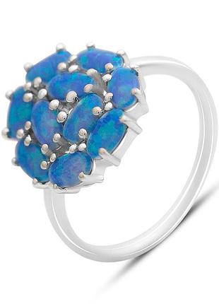 Срібне кільце proba з опалом 1.322ct, вага виробу 2,52 г (2072614) 17 розмір