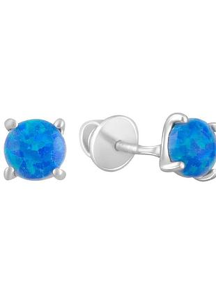Срібні сережки proba з опалом 0.849ct (2129462)
