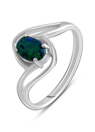 Срібне кільце proba з опалом 0.271ct, вага виробу 2,13 г (2125426) 17.5 розмір