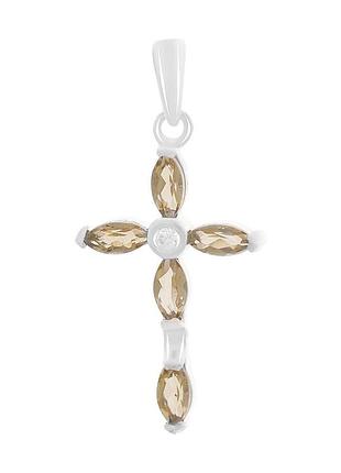 Срібний хрестик proba з султанітом 1.365ct (2169192)