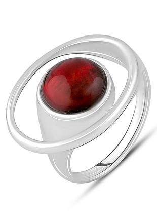 Серебряное кольцо proba с искуственным аммолитом 2.825ct, вес изделия 6,44 гр (2130413) 18 размер