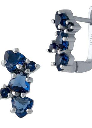 Срібні сережки proba із сапфіром nano 1.344ct (1984109)