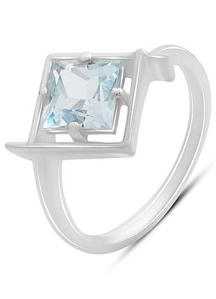 Серебряное кольцо proba с натуральным топазом 2.117ct, вес изделия 3,21 гр (2188360) 18 размер