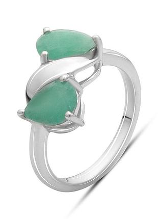 Серебряное кольцо proba с натуральным изумрудом 2.008ct, вес изделия 3,01 гр (2180135) 18 размер