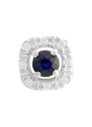 Срібна підвіска proba із сапфіром 0.48ct, фіанітами (2181118)