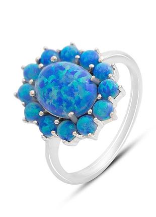 Срібне кільце proba з опалом 1.94ct, вага виробу 3,53 г (2151845) 18 розмір