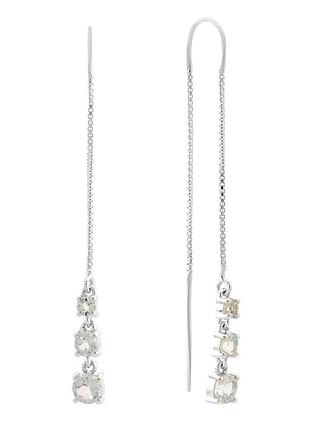 Срібні сережки proba з натуральним топазом 2.229ct (2167419)