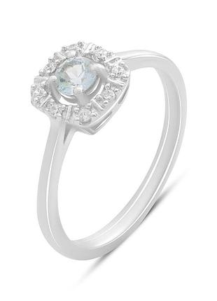 Серебряное кольцо proba с натуральным топазом 0.42ct, вес изделия 2,15 гр (2188506) 17.5 размер