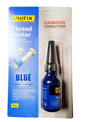 Герметик фіксатор різьби монтажний 10ml синій unifix