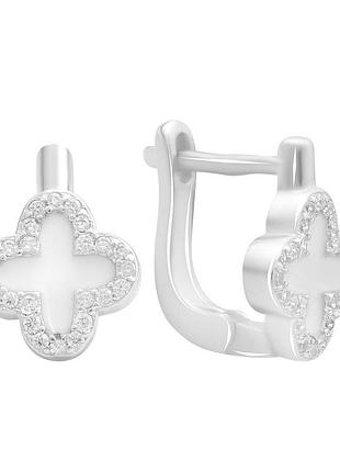 Срібні сережки proba з ємаллю (60002151)