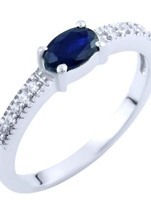 Серебряное кольцо proba с натуральным сапфиром 0.702ct, вес изделия 2,19 гр (1762875) 18 размер