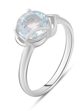 Серебряное кольцо proba с натуральным топазом 2.6ct, вес изделия 3,07 гр (2089377) 18.5 размер
