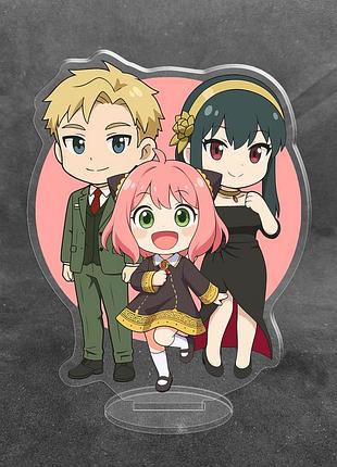 Акриловая коллекционная фигурка chibi аниме: spy family сім'я шпигуна 10 см