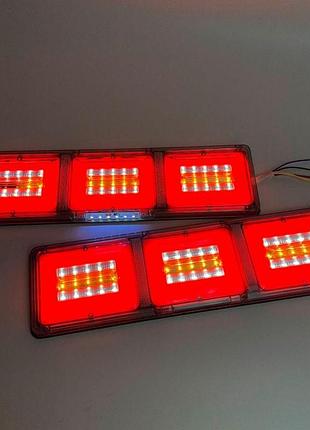 Ліхтар задній led l/r повнофункціональний габарит+ стоп +поворот+ з.х. 24v (продаж комплектом 2шт)
