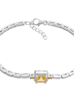 Срібний браслет proba з цитрином nano 7.51ct, вага виробу 7,95 г (2190769) 1720 розмір