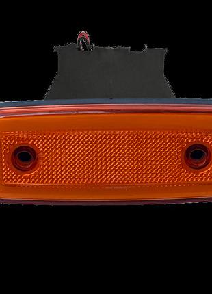 Ліхтар габарит боковий жовтий з кронштейном neon led 12/24 v