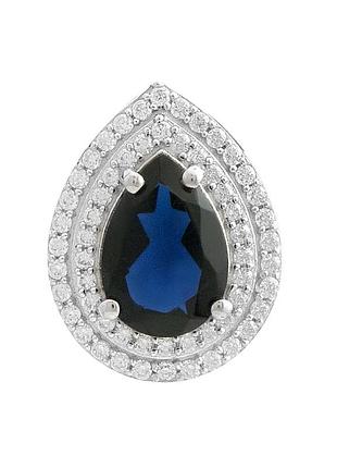 Серебряная подвеска proba с сапфиром nano 2.221ct, фианитами (2194965)