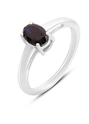 Серебряное кольцо proba с натуральным сапфиром 1.025ct, вес изделия 2,54 гр (2164920) 17.5 размер