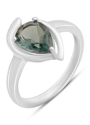 Серебряное кольцо proba с топазом лондон блю 1.658ct, вес изделия 2,94 гр (2174721) 17.5 размер