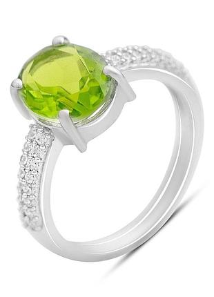 Серебряное кольцо proba с хризолітом 2.523ct, вес изделия 2,88 гр (60002167) 17 размер