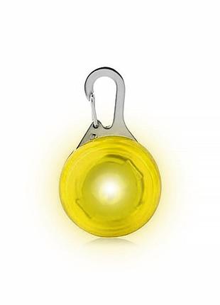 Led подвеска на ошейник для собак friend hy-0501 yellow фонарик безопасности светодиодный кулон