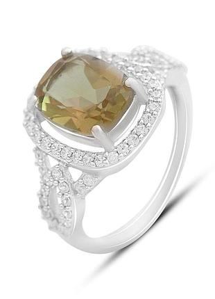 Срібне кільце proba зі султаніт султанітом 3.8ct, вага виробу 3,83 г (2171324) 17.5 розмір
