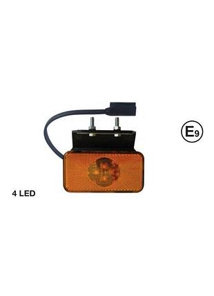 Ліхтар габарит led з кроншейном і кабелем, конектор під застібку..