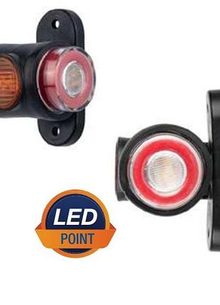 Ліхтар габарит ріжок + поворот !!! діод led 24 в правий короткий "міні" трьохстороній
