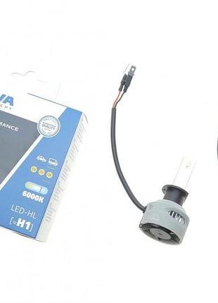 Лампа освітлення h1 12/24v 19w p14.5s led 6000k 1700lm (к-т 2шт)