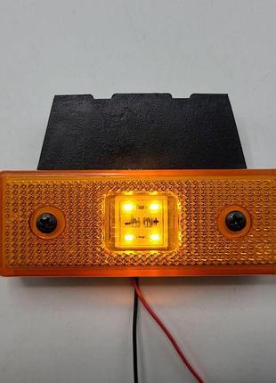 Ліхтар габарит жовтий діод з кріпленням led 12/24