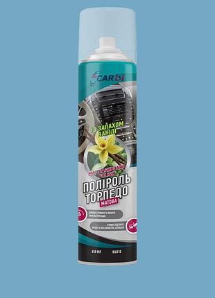 Поліроль пластика торпеда ваніль 650ml аерозоль матова carbi