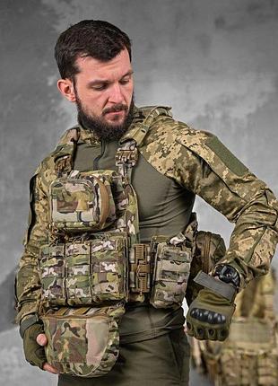 Плитоноска artex з напашником системою швидкого скидання та 7 підсумками нп4876