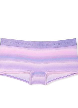 Трусики шорты женские хлопковые victoria's secret s яркие разноцветные розовые