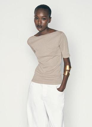 Футболка zara коттоновая 46 размер