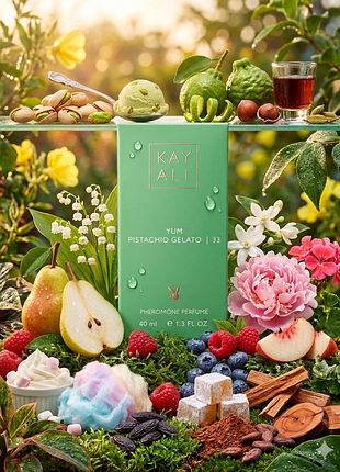 Духи yum pistachio gelato 33 унисекс стойкие шлейфовые сладкие духи фисташковое мороженое с ферромонов мужские женские парфюмированная вода летний аромат
