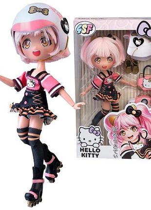 Ігровий набір hktf1000 "золота ролер діва" серія "hello kitty" з аксесуарами 4sf manga dolls