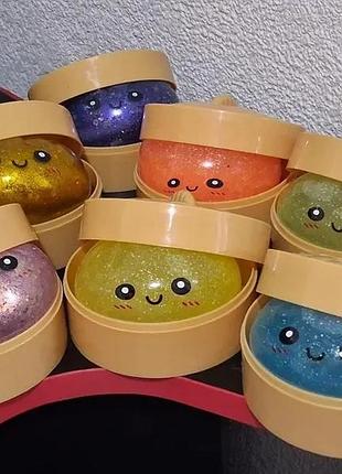 Игрушка 10 см прозрачный glitter dumpling, mystery dumpling, squishies dumpling сквиши пельмень